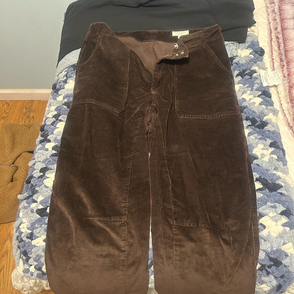 rag & bone Dark Brown Corduroy Pants